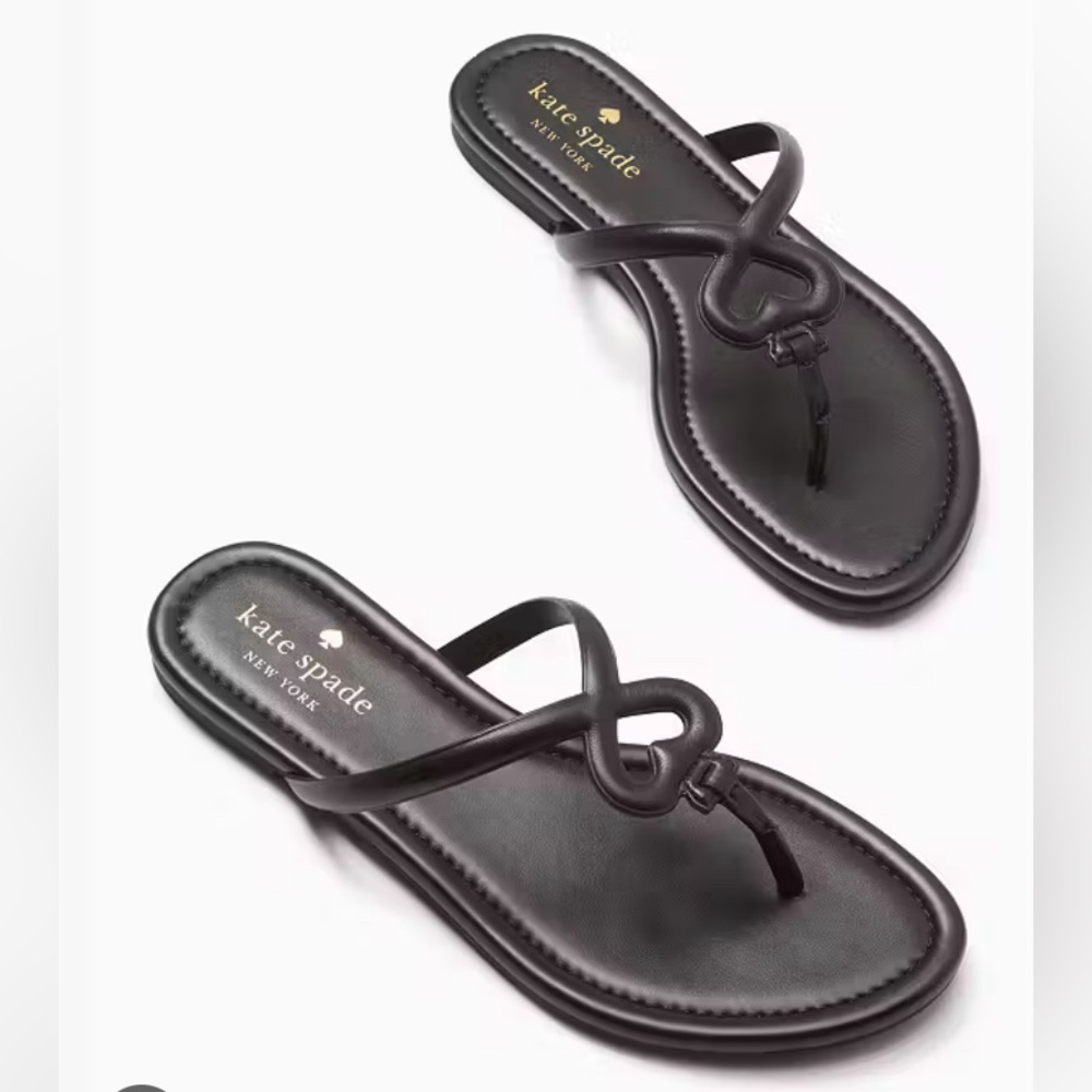 Kate Spade Pamela Black Sandals - size 8 NWOT